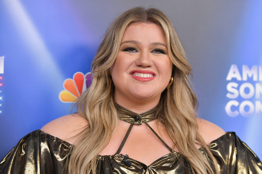 Kelly Clarkson attends NBC's "American Song Contest" Week 4 at Universal Studios Hollywood on April 11, 2022 in Universal City, California