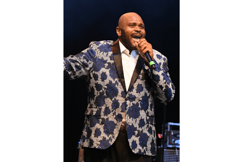 Singer Ruben Studdard performs in concert during Kiss 104.1 Flashback Festival 2019 Series at Mable House Barnes Amphitheatre on August 31, 2019 in Mableton, Georgia