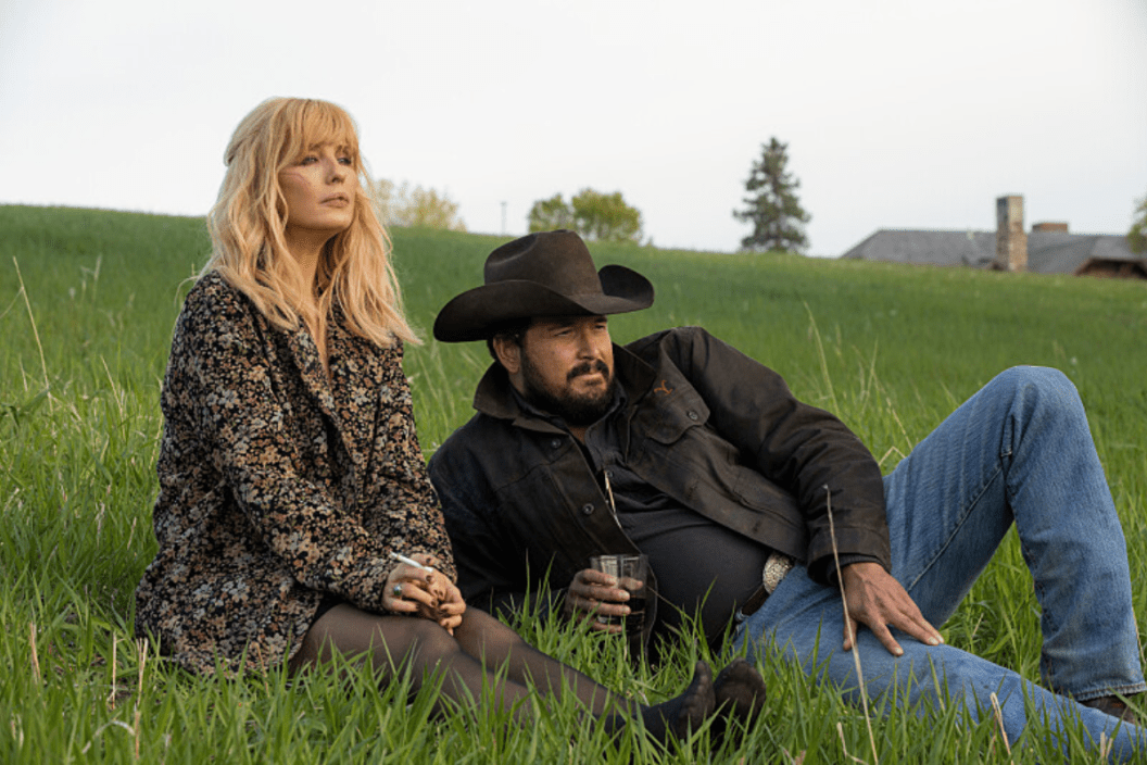 Kelly Reilly as Beth Dutton and Cole Hauser as Rip Wheeler in 'Yellowstone'