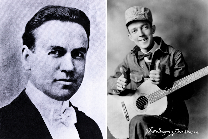 Early country music influencers Vernon Dalhart and Jimmie Rodgers