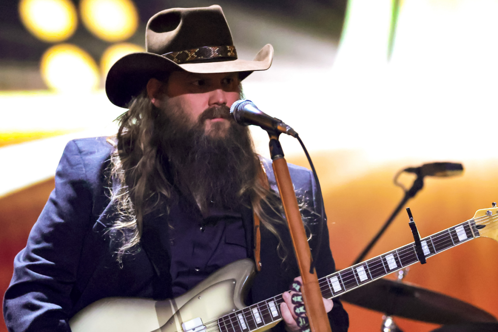 Chris Stapleton performs onstage during the 57th Academy of Country Music Awards at Allegiant Stadium on March 07, 2022 in Las Vegas, Nevada.