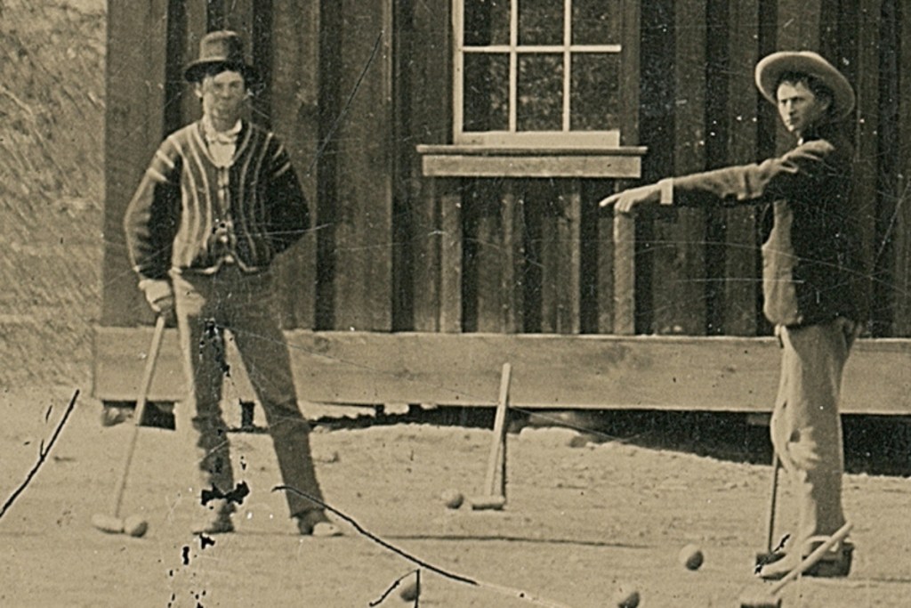 Billy the Kid playing croquet