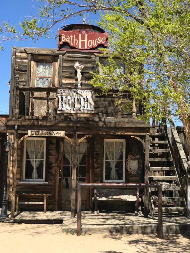 Bath House and hotel in Pioneertown, California on March 31, 2019.