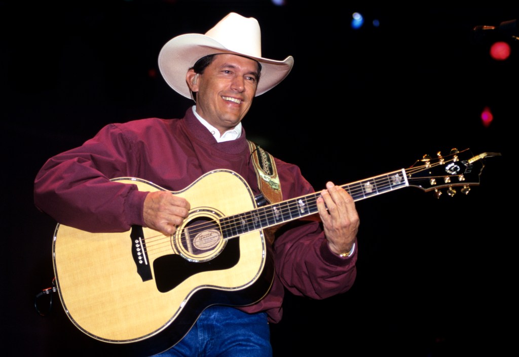 George Strait performs as part of the George Strait Music Festival at the Oakland Coliseum on April 26, 1998 in Oakland, California. 