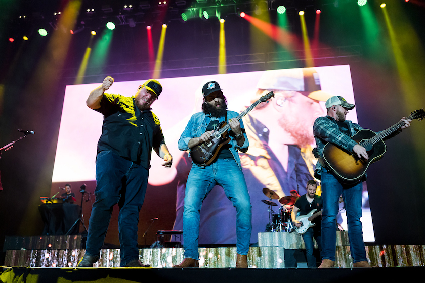 American Country Music Singer-Songwriter Luke Combs performs onstage during day 3 at the 2022 Tortuga Music Festival on April 10, 2022 in Fort Lauderdale, Florida.