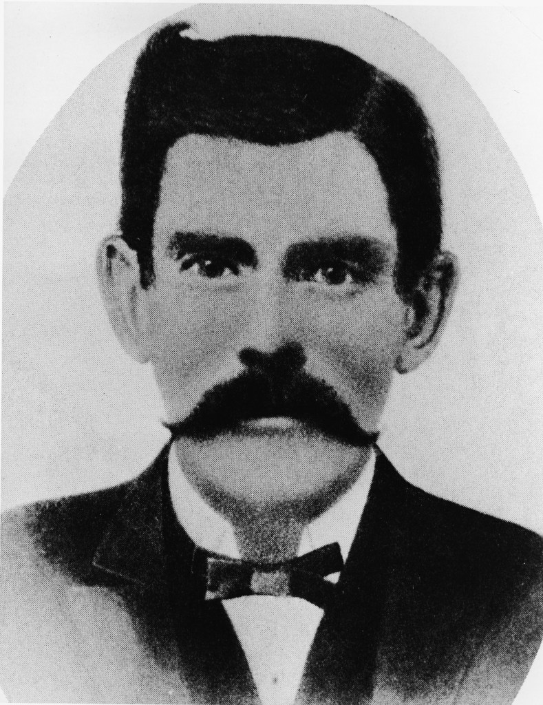 Portrait of American dentist, gambler and gunslinger "Doc" Holliday (1852-1887), circa 1880. 