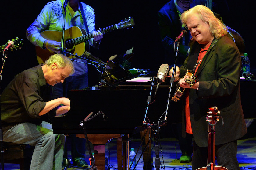 NASHVILLE, TN - NOVEMBER 19: Recording Artists Bruce Hornsby and Ricky Skaggs along with Ricky's band Kentucky Thunder perform during Ricky Skaggs Day 2 - Bluegrass Rules at the CMA Theater on November 19, 2013 in Nashville, Tennessee. Skaggs was recently announced as the Country Music Hall of Fame and Museum's 2013 Artist-in-Residence. 