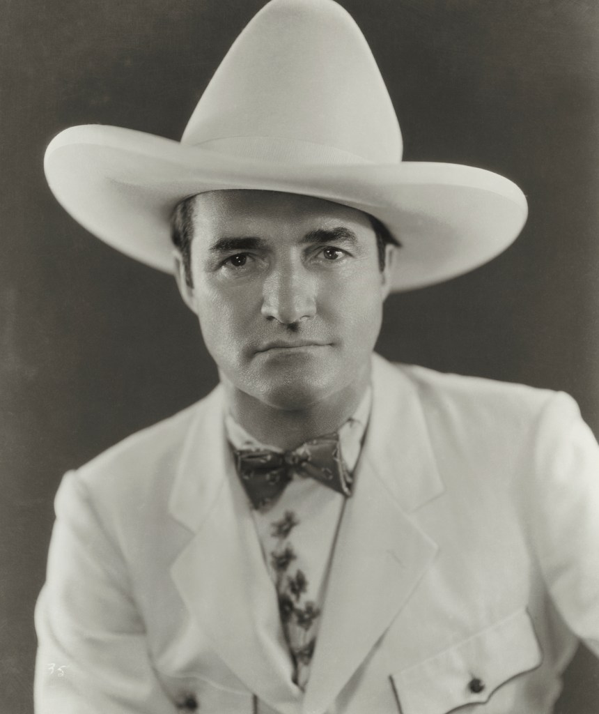 Actor Tom Mix Wearing Cowboy Hat 