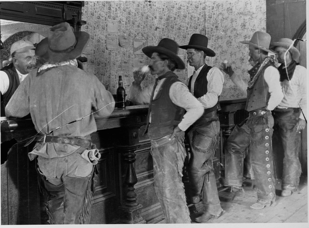 Cowhands from the LS Ranch Belly Up to the Bar 
