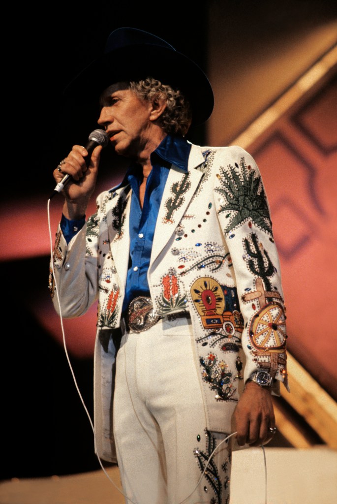 Photo of Porter Wagoner, Porter Wagoner performing live on stage at the Country Music Festival 