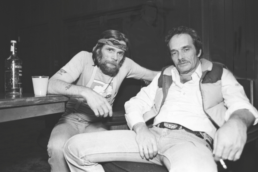 Johnny Paycheck and Merle Haggard at Countryside Opry, Chicago, Illinois, October 31, 1980