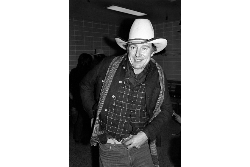 American country music singer and songwriter, Jerry Jeff Walker (1942 - 2020) backstage at the Memphis Colliseum in Memphis, Tennessee, 27th December 1977