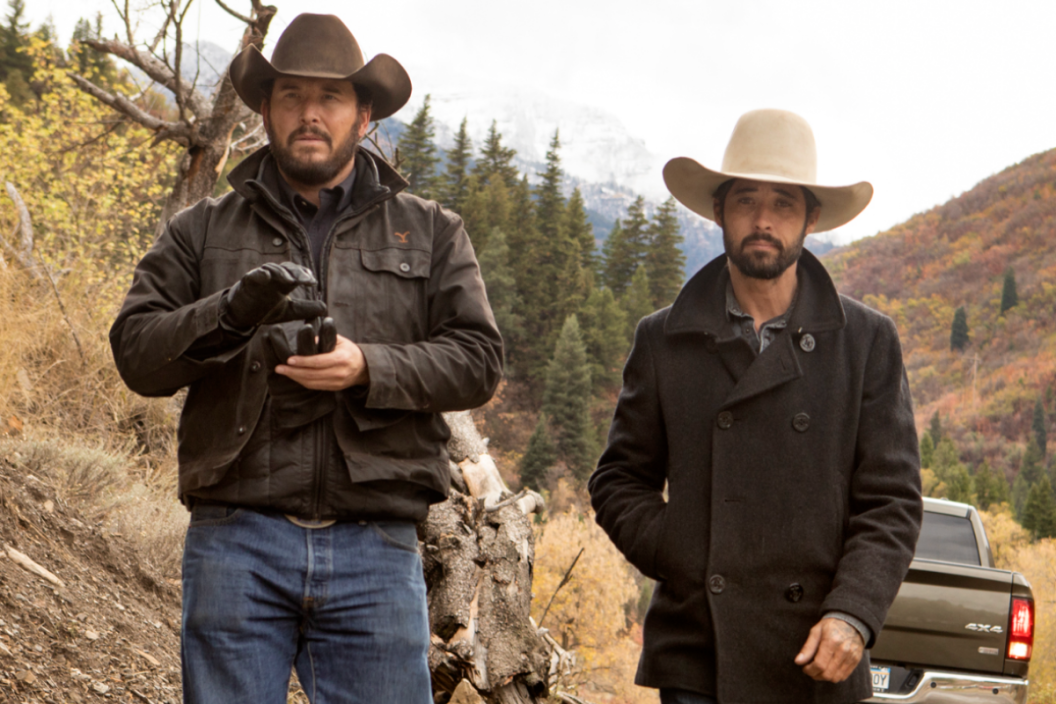 Cole Hauser as Rip Wheeler and Ryan Bingham as Walker in a scene from 'Yellowstone'