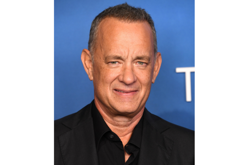 Tom Hanks arrives at Pacific Design Center on November 02, 2021 in West Hollywood, California