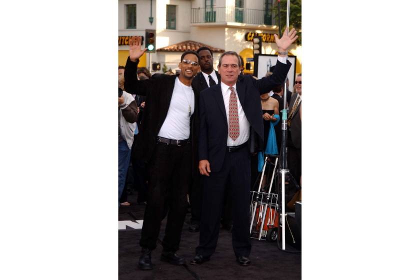 Will Smith & Tommy Lee Jones during Men in Black 2 Hollywood Premiere in Los Angeles, California