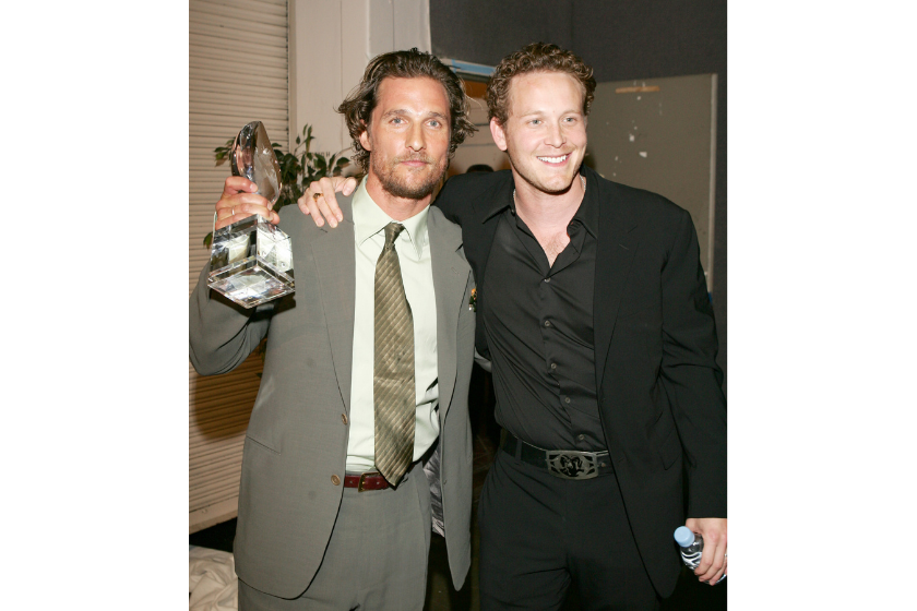 32nd Annual People's Choice Awards - Backstage Matthew McConaughey, winner of Favorite Male Action Star, and Cole Hauser