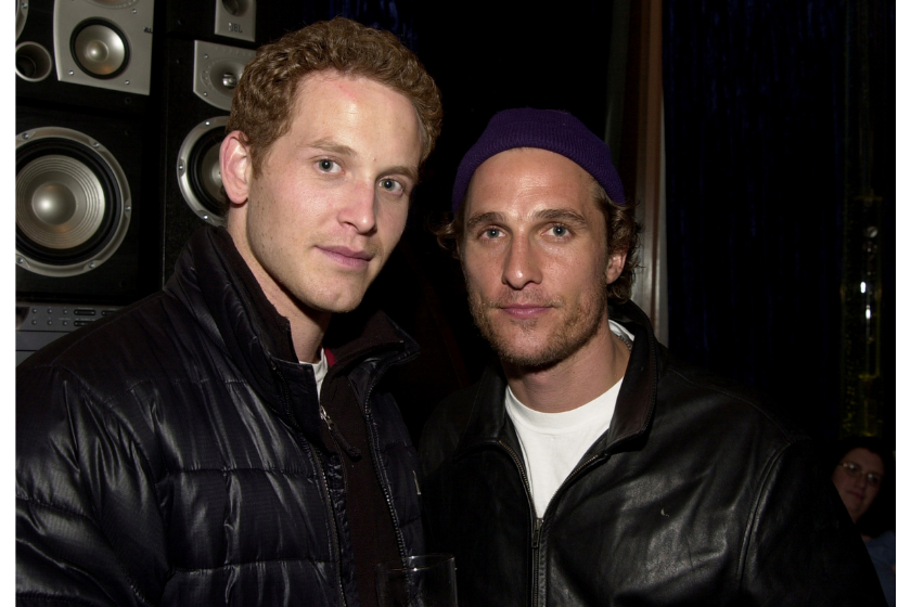 Cole Hauser & Matthew McConaughey during GQ Lounge Karaoke Night at GQ Lounge in Los Angeles, California, United States