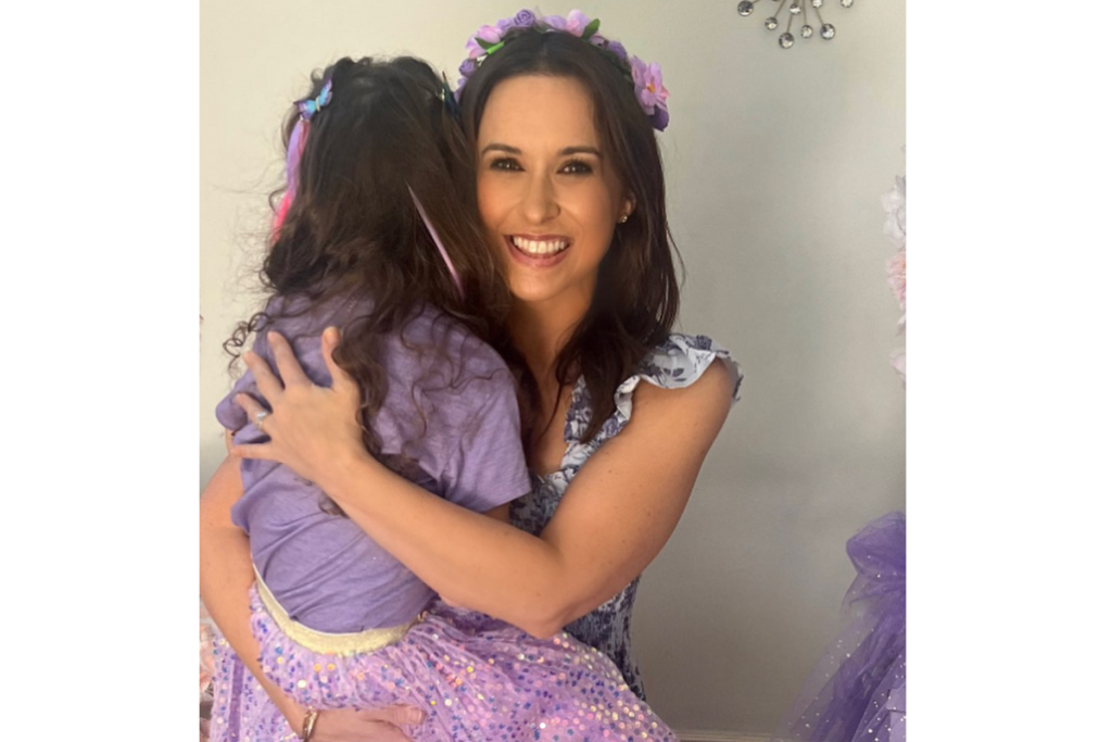 Lacey Chabert pictured with her daughter