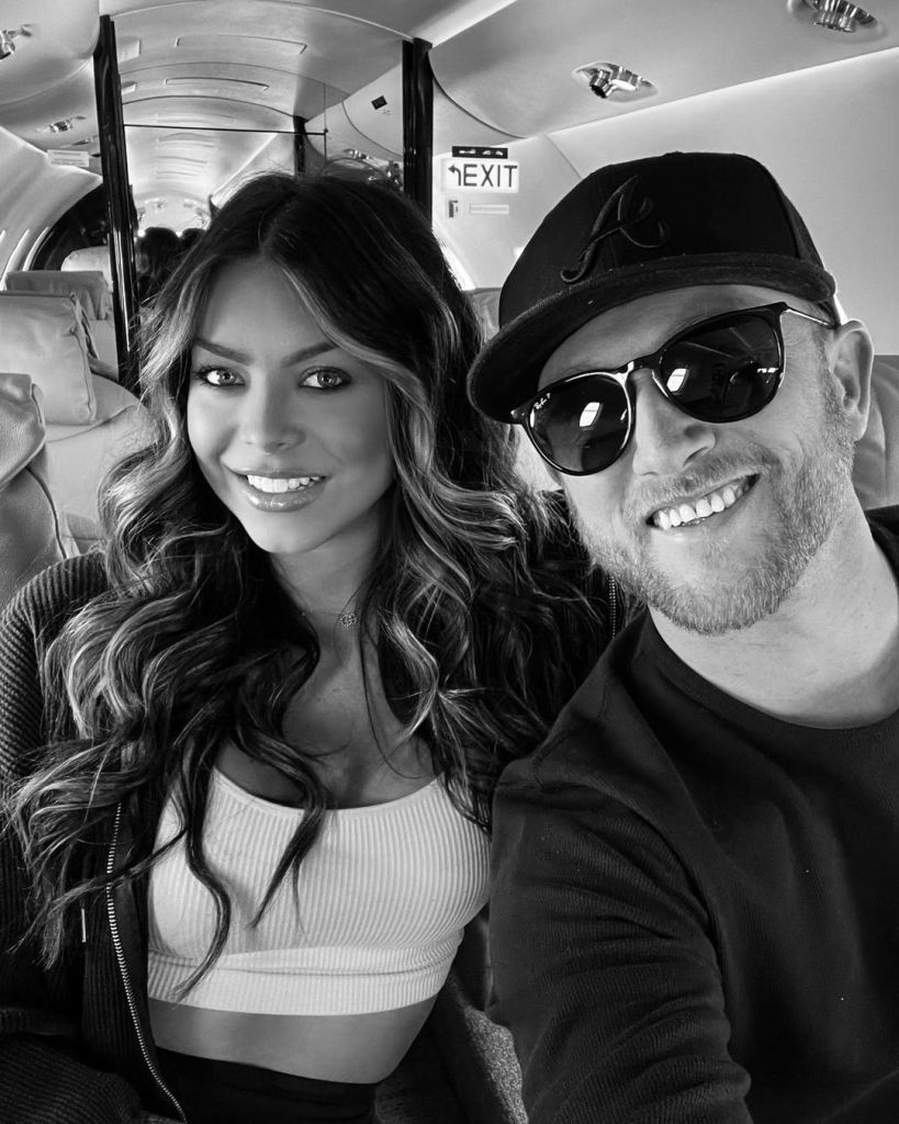 Cole Swindell and Courtney Little pose for Instagram photo