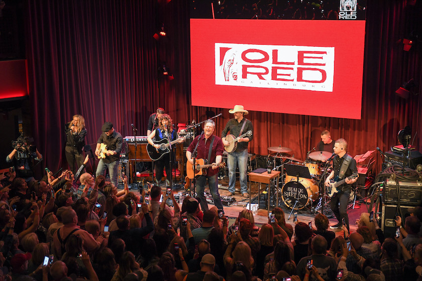 GATLINBURG, TENNESSEE - MARCH 13: Country artist Blake Shelton performs at Ole Red Gatlinburg on March 13, 2019 in Gatlinburg, Tennessee.