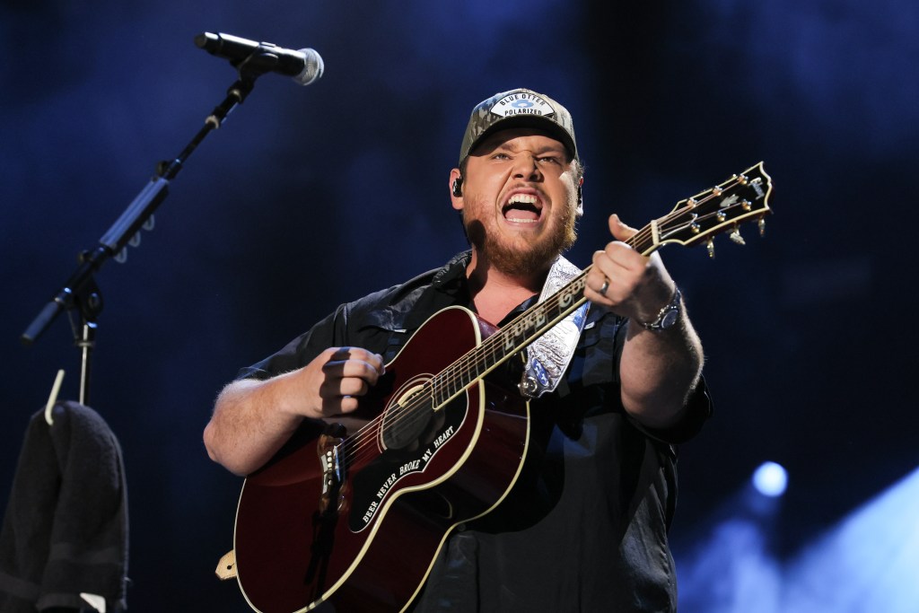 NASHVILLE, TENNESSEE - JUNE 11: Luke Combs performs during day 3 of CMA Fest 2022 at Nissan Stadium on June 11, 2022 in Nashville, Tennessee. 