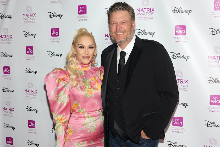 NEW YORK, NEW YORK - OCTOBER 26: Gwen Stefani and Blake Shelton attend the 2022 Matrix Awards at The Ziegfeld Ballroom on October 26, 2022 in New York City. 