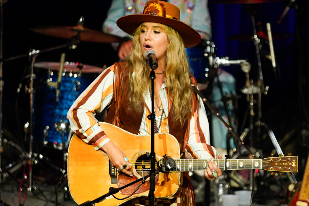 Lainey Wilson performs playing Hank Williams Martin guitar during Marty Stuart's Late Night Jam at Ryman Auditorium on June 08, 2022 in Nashville, Tennessee.