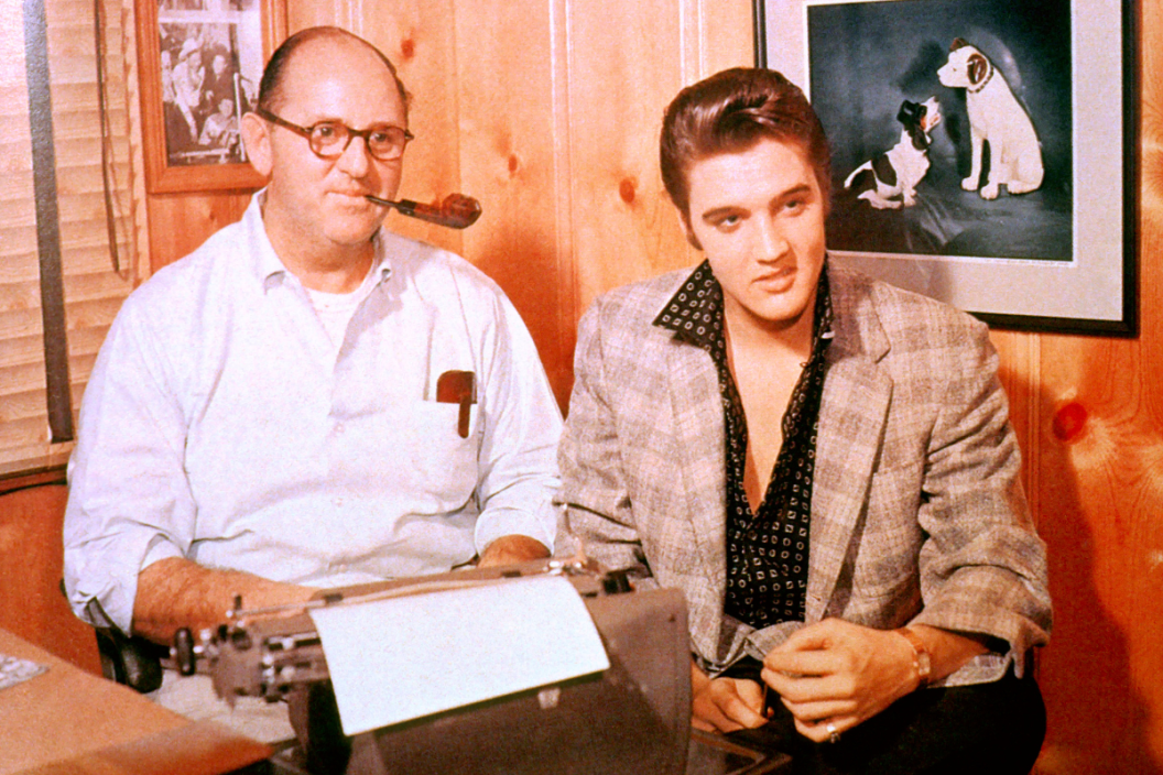 USA Photo of Colonel Tom PARKER and Elvis PRESLEY, with manager Colonel Tom Parker - posed, c.1956/1967