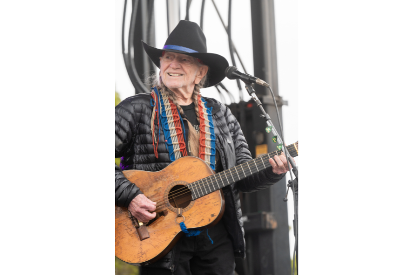 Singer, songwriter and guitarist Willie Nelson performs live on stage at the Luck Reunion on March 17, 2022 in Luck, Texas