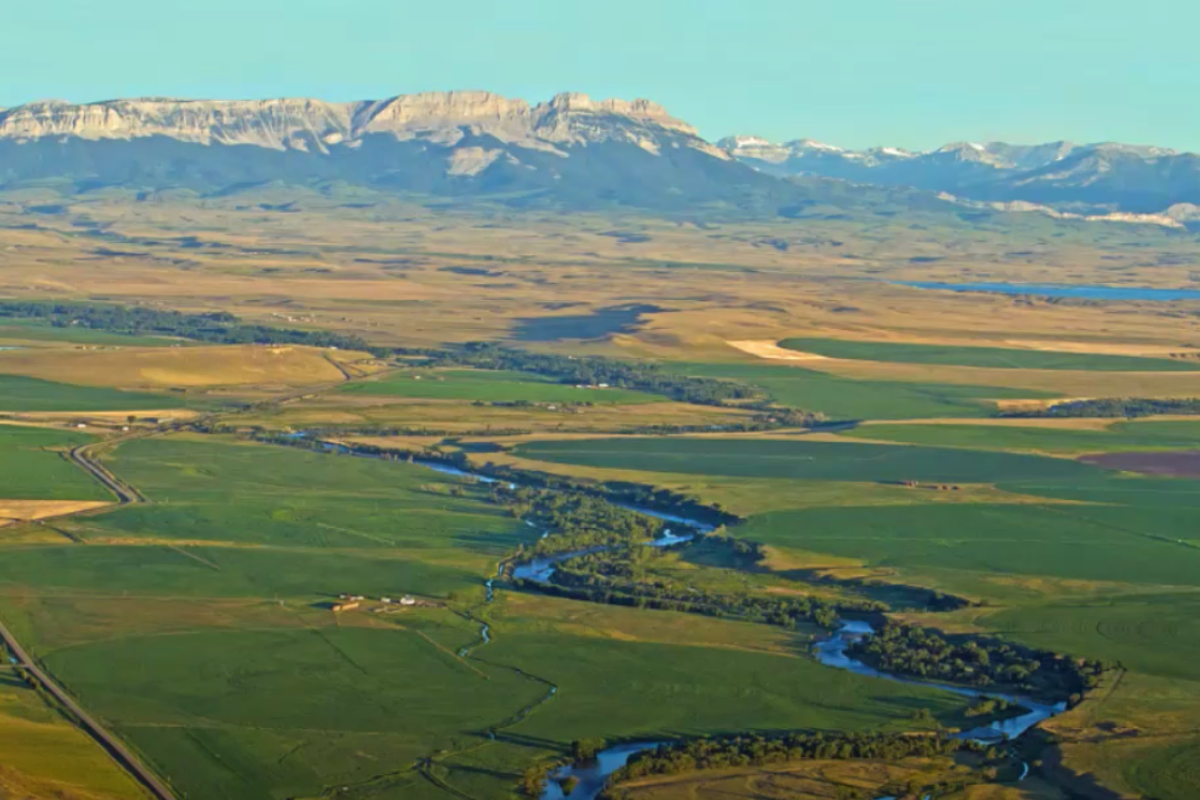 aerial footage of the Broken O Ranch in Montana