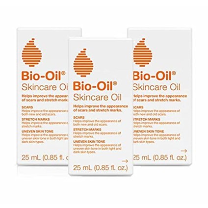 Bio-Oil Skincare Oil, Body Oil for Scars and Stretch Marks, Hydrates Skin, Non-Greasy, Dermatologist Recommended, Non-Comedogenic, Travel Size, For All Skin Types, Vitamin A, E, 0.85 Fl Oz (Pack of 3)