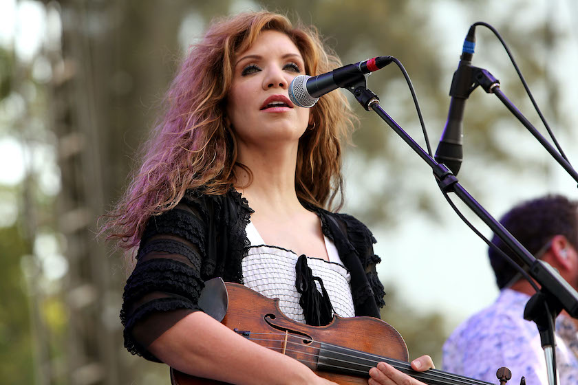 Alison Krauss & Union Station featuring Jerry Douglas perform on stage during Bonnaroo 2011 at Which Stage on June 11, 2011 in Manchester, Tennessee.