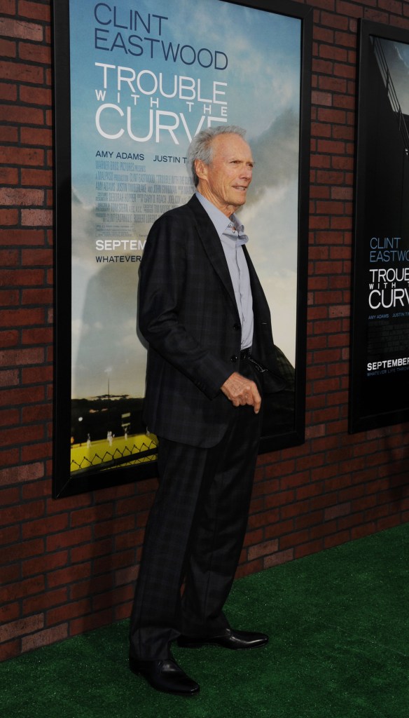 WESTWOOD, CA - SEPTEMBER 19: Clint Eastwood arrives at the 'Trouble With The Curve' at Mann's Village Theatre on September 19, 2012 in Westwood, California.