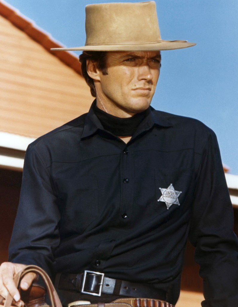American actor Clint Eastwood on the set of Hang'em High, directed by Ted Post.