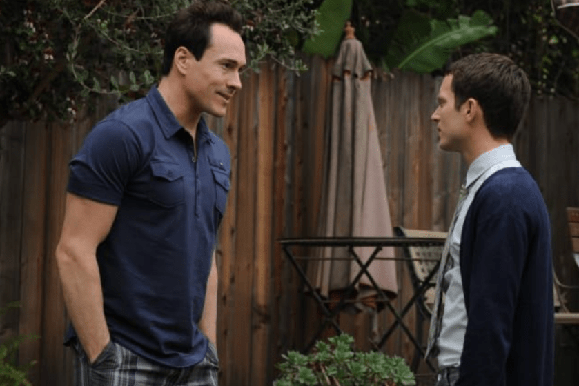 Chris Klein and Elijah Wood in 'Wilfred'