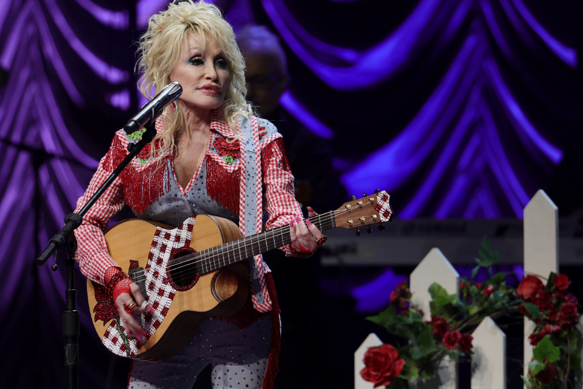 Dolly Parton performs on stage at ACL Live during Blockchain Creative Labs’ Dollyverse event at SXSW during the 2022 SXSW Conference and Festivals on March 18, 2022 in Austin, Texas.