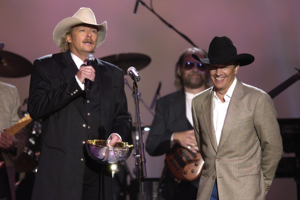 Alan Jackson Presents George Strait with the Gene Weed Special Achievement Award at the 38th Annual Academy of Country Music Awards