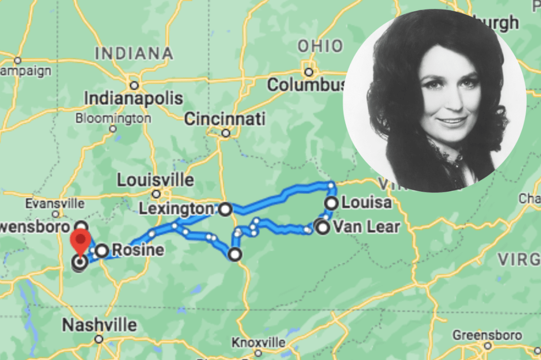 Google Map image of Kentucky Road Trip/ Photo of Loretta Lynn