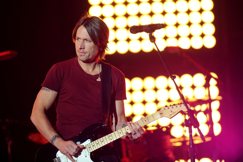 NASHVILLE, TN - JUNE 07: Musician Keith Urban performs onstage during Day 1 of rehearsals for the 2011 CMT Music Awards at Bridgestone Arena on June 7, 2011 in Nashville, Tennessee. 