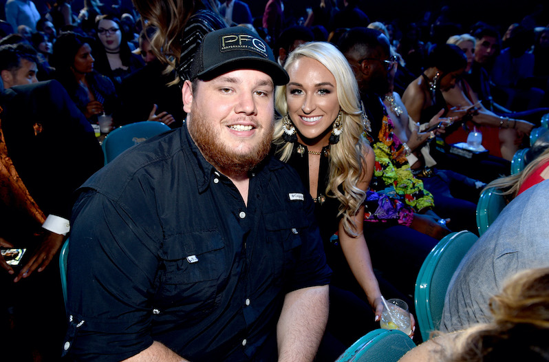 LAS VEGAS, NV - MAY 20: Recording artist Luke Combs and Nicole Hocking attend the 2018 Billboard Music Awards at MGM Grand Garden Arena on May 20, 2018 in Las Vegas, Nevada. 