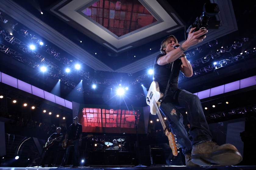 LAS VEGAS - APRIL 18: Musician Keith Urban during the 45th Annual Academy of Country Music Awards at the MGM Grand Garden Arena on April 18, 2010 in Las Vegas, Nevada.