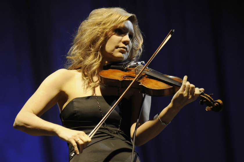 Robert Plant and Alison Krauss perform at Zilker Park during the 2008 Austin City Limits Festival on September 27, 2008 in Austin, Texas