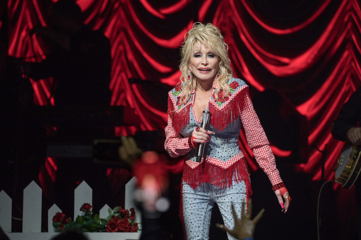 Singer-songwriter Dolly Parton performs onstage at "Dollyverse Powered By Blockchain Creative Labs on Eluv.io" during the 2022 SXSW Conference And Festival at ACL Live at The Moody Theater on March 18, 2022 in Austin, Texas