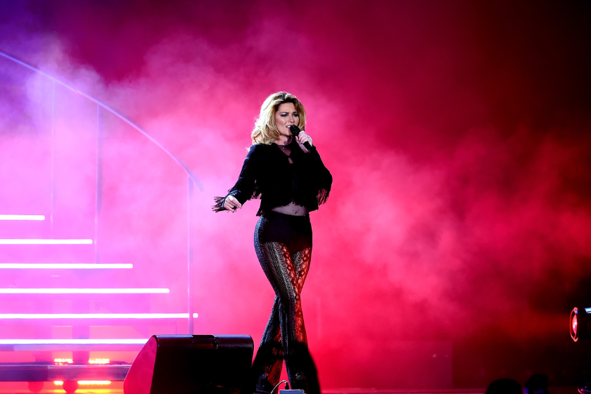 Singer Shania Twain performs on the Toyota Mane Stage during day 2 of 2017 Stagecoach California's Country Music Festival at the Empire Polo Club on April 29, 2017 in Indio, California