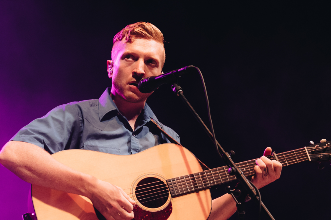 Tyler Childers performs onstage at the Hinterland Music Festival on August 07, 2021 in St. Charles, Iowa.