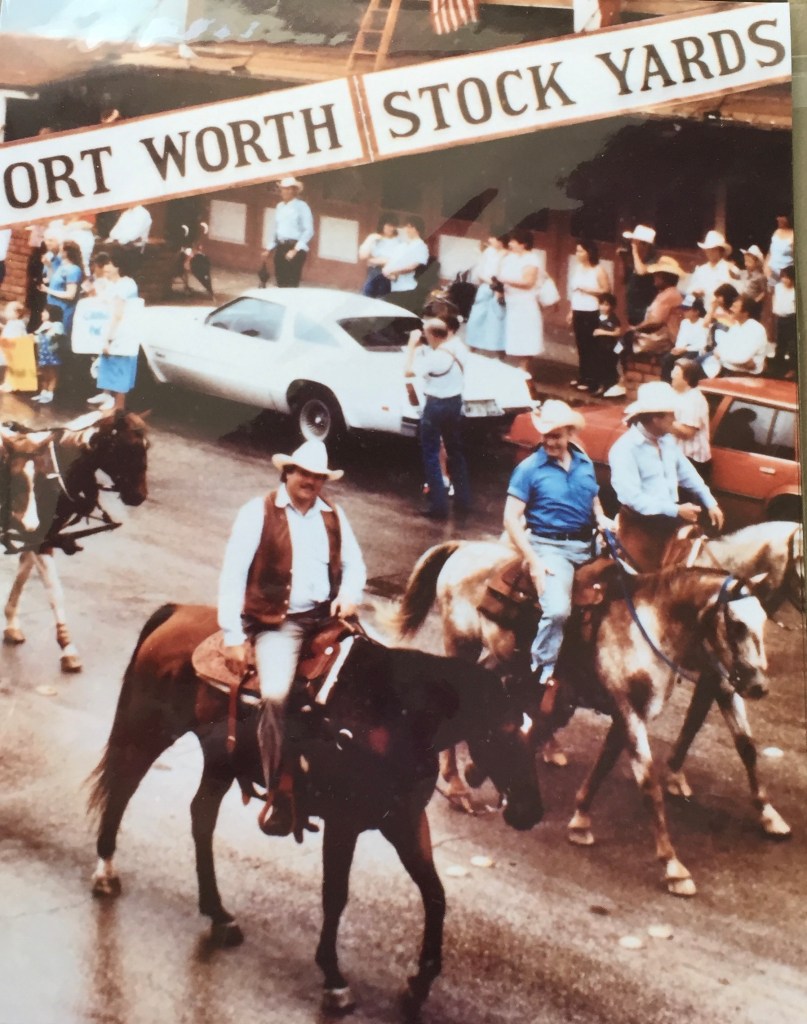 cowboys ride through Fort Worth Stockyards