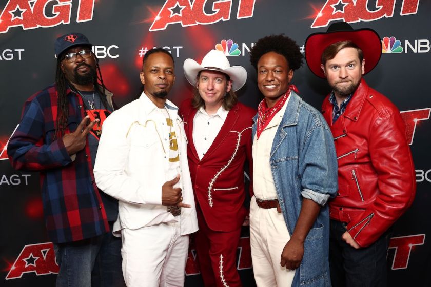 HOLLYWOOD, CALIFORNIA - AUGUST 10: Gangstagrass attends the Red Carpet for "America's Got Talent" Season 16 Live Shows at Dolby Theatre on August 10, 2021 in Hollywood, California.