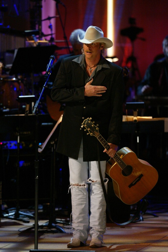 Alan Jackson performs on the "Concert for America" at the Kennedy Center in washington, DC, September 9, 2002. The show airs on NBC on Wednesday, September 11. Photo by Frank Micelotta/ImageDirect.