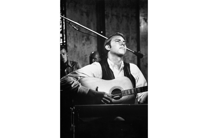 (Original Caption) 12/6/1967- Hollywood, CA- One of the eariest sounds in all of show business can be found on a couple of record albums featuring the duets of Hank Willams, Jr. and Hank Williams, Sr., one of country music's all time greats, died when the younger Williams was only four. But due to electronic gimmickry, the original tape recordings of Hank Sr. have been lifted from the orchestral backgrounds and re-recorded with Hank Jr. singing harmony.