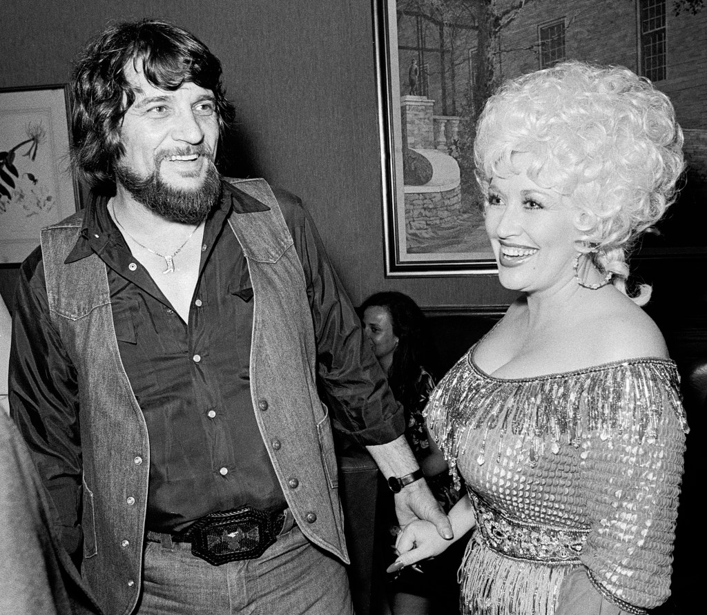 Nashville, Tn. - July 21: Singer/Songwriter Waylon Jennings and Singer/Songwriter/Actor Dolly Parton attend The Best Little Whorehouse In Texas premiere at Opryland on July 21, 1982 in Nashville, Tennessee. 